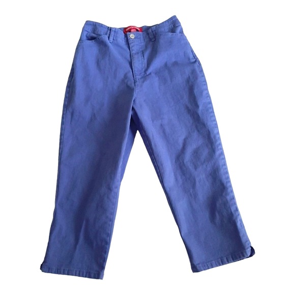 Gloria Vanderbilt Pants - Gloria Vanderbilt womens crop pants Size 8 violet blue 27" waist 20 1/2 inseam